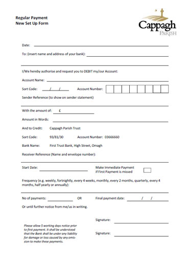 Standing Order Forms